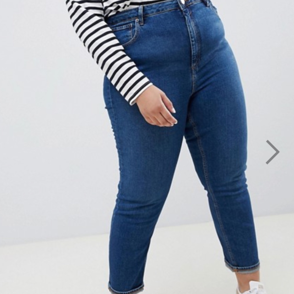 ASOS Curve high rise farleigh 'slim' mom jeans